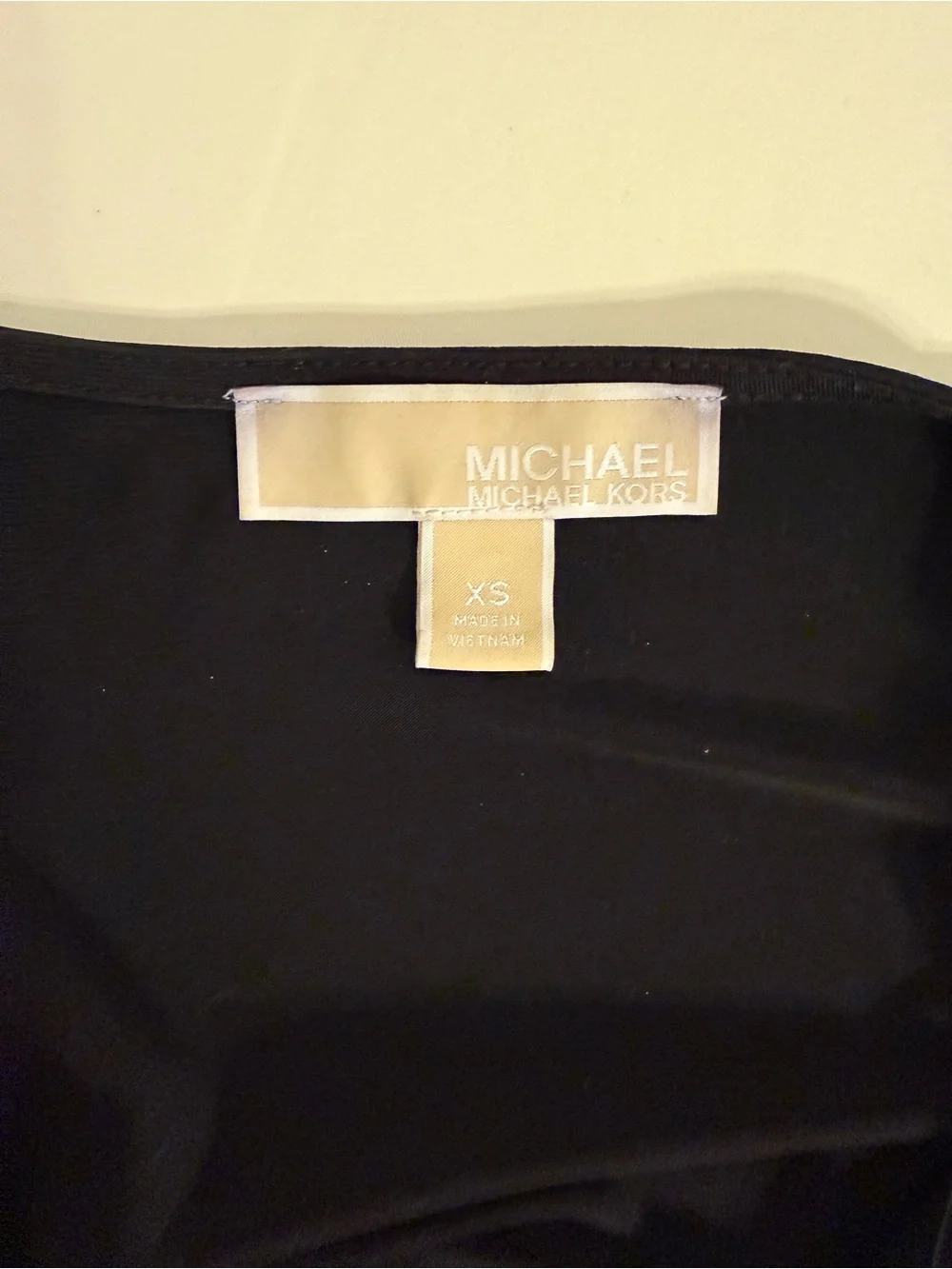 Michael Kors Black Ruched Wrap-Front Mini Dress